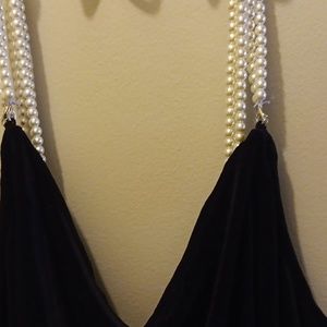 Black velvet dress
